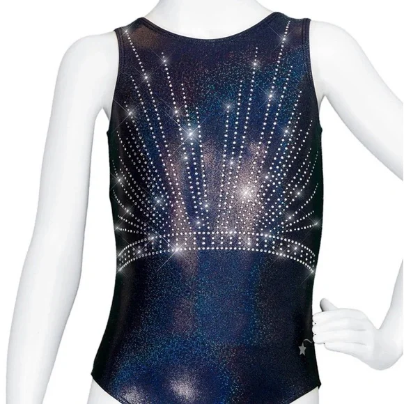 Destira “Hollywood” gymnastics leotard Sparkle Rhinestone - Picture 1 of 2
